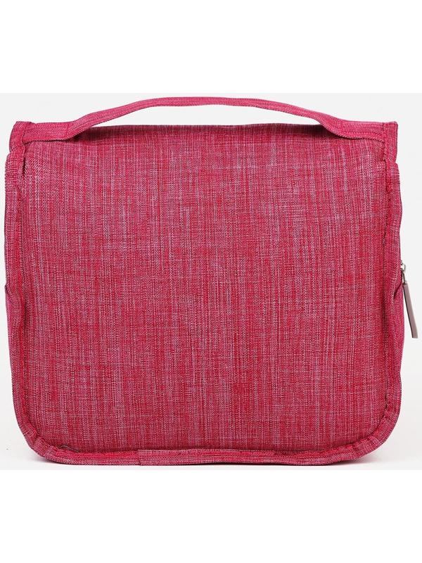 Косметичка-несессер на липучках, с крючком, цвет розовый