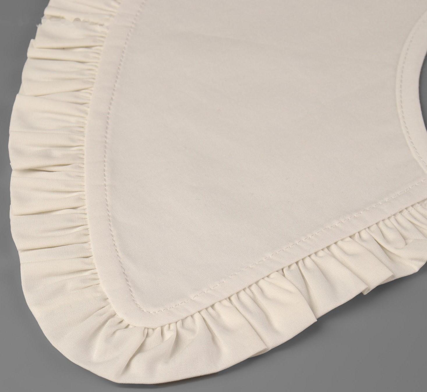 Воротник накладной, с отделкой из рюш, диаметр горловины = 41 см, 76 × 15 см, цвет айвори