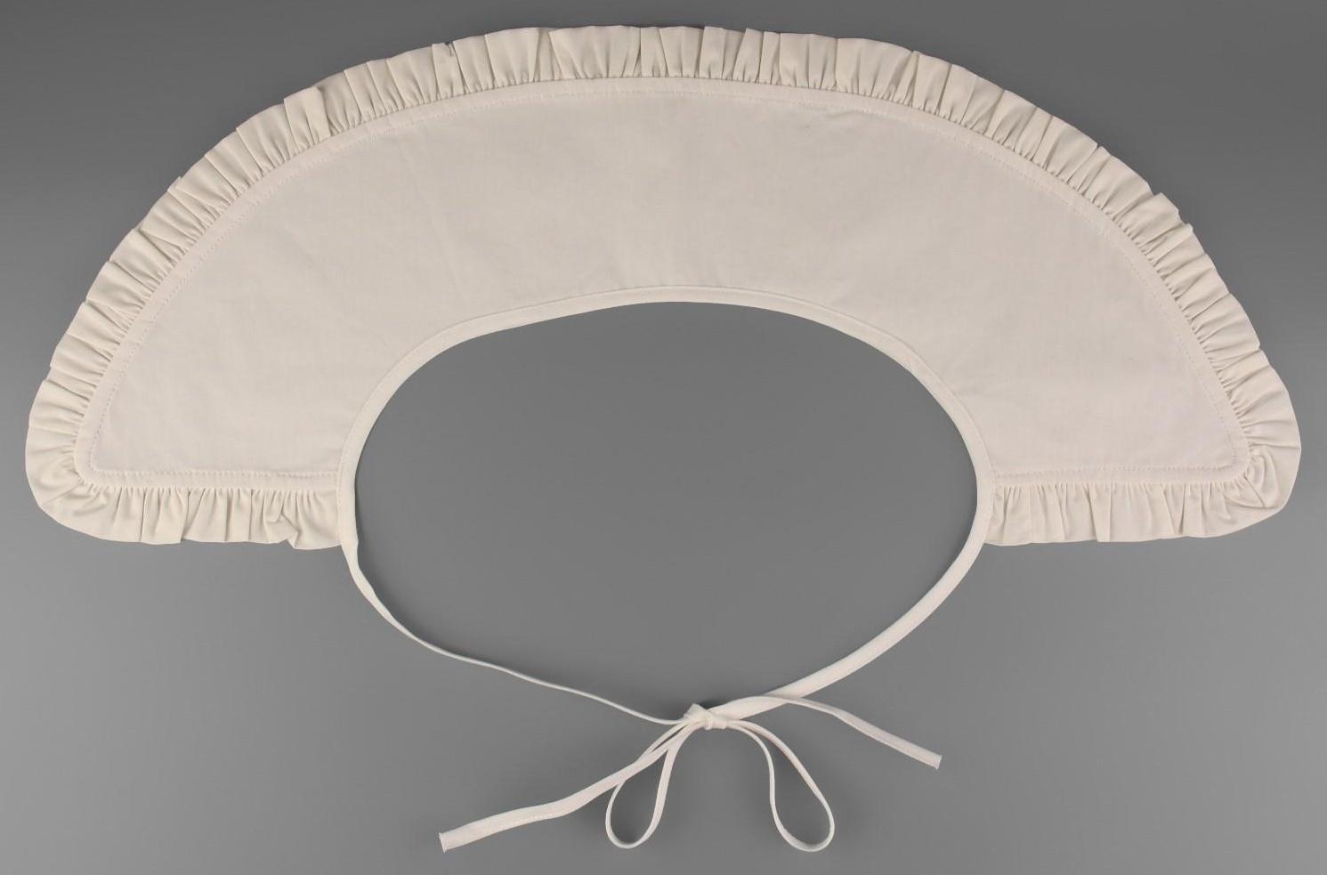 Воротник накладной, с отделкой из рюш, диаметр горловины = 41 см, 76 × 15 см, цвет айвори