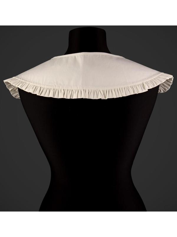 Воротник накладной, с отделкой из рюш, диаметр горловины = 41 см, 76 × 15 см, цвет айвори