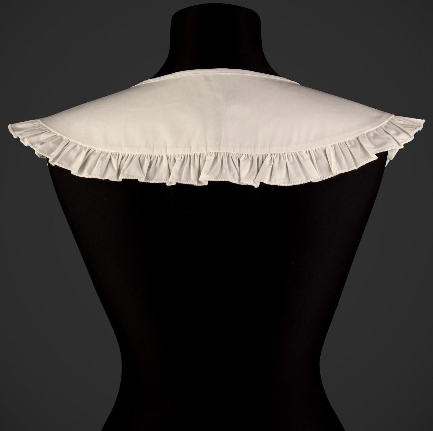 Воротник накладной, с отделкой из рюш, диаметр горловины = 43 см, 99 × 14 см, цвет айвори