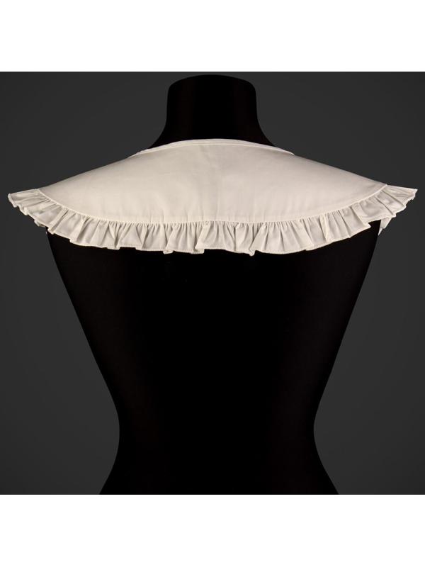 Воротник накладной, с отделкой из рюш, диаметр горловины = 43 см, 99 × 14 см, цвет айвори