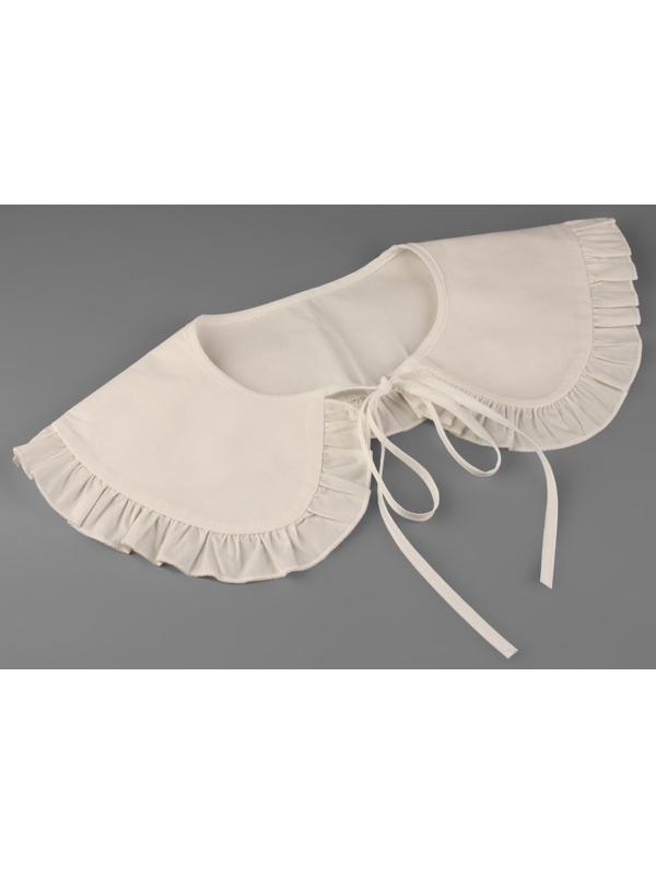 Воротник накладной, с отделкой из рюш, диаметр горловины = 43 см, 99 × 14 см, цвет айвори