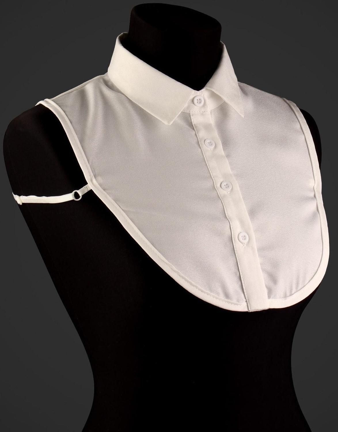 Воротник ложный, диаметр горловины = 45 см, 34 × 25,3 см, цвет айвори