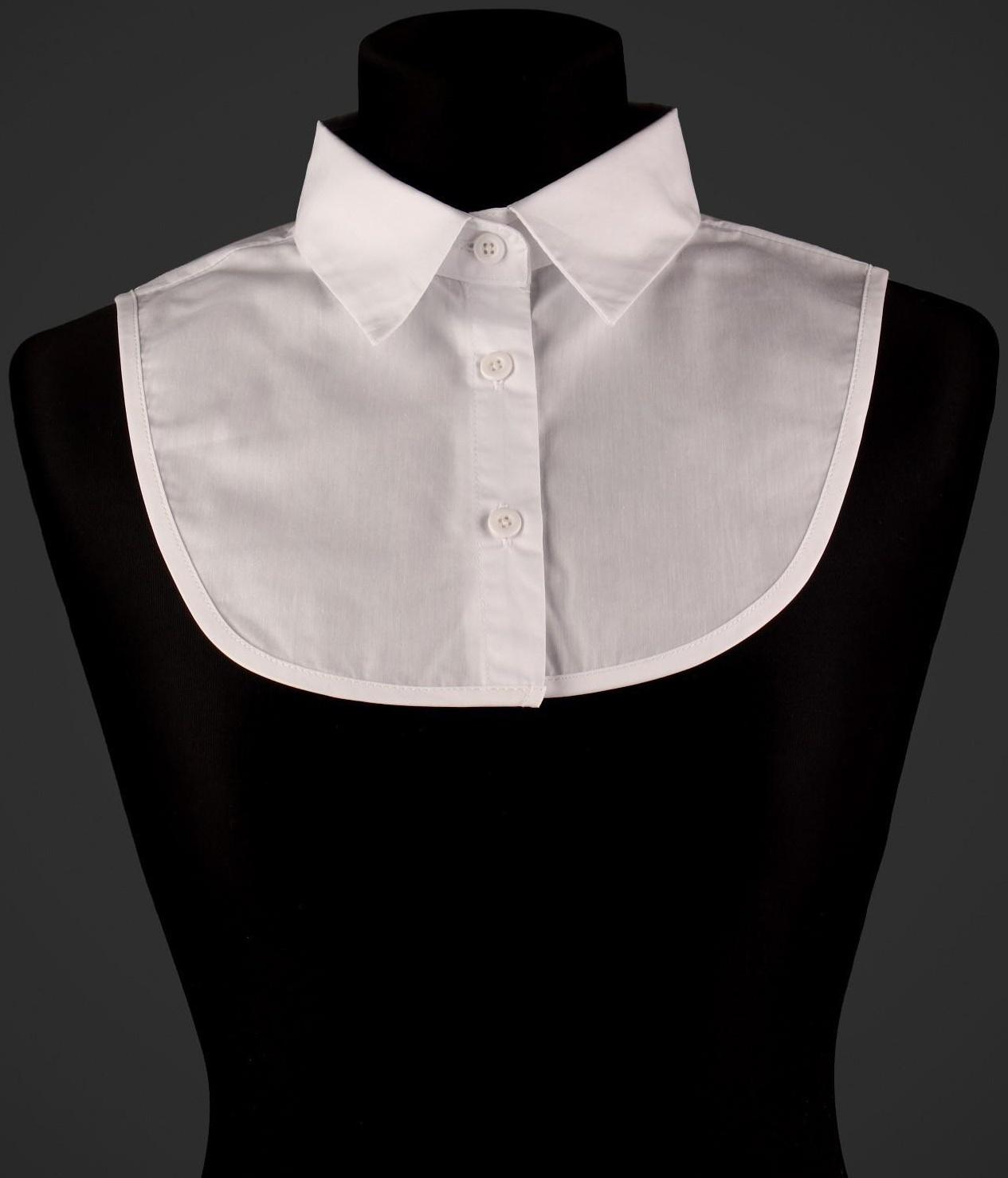 Воротник ложный, диаметр горловины = 42 см, 31,5 × 20,5 см, цвет белый