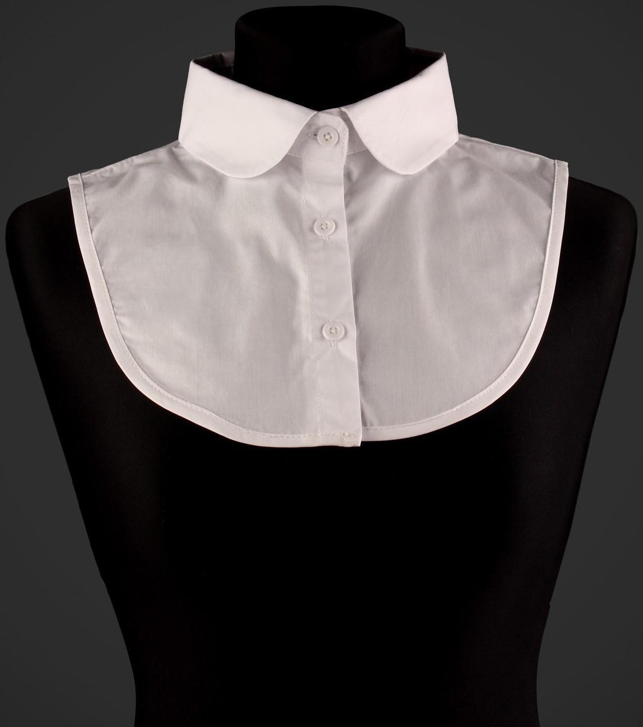 Воротник ложный, диаметр горловины = 43,5 см, 32,5 × 21 см, цвет белый