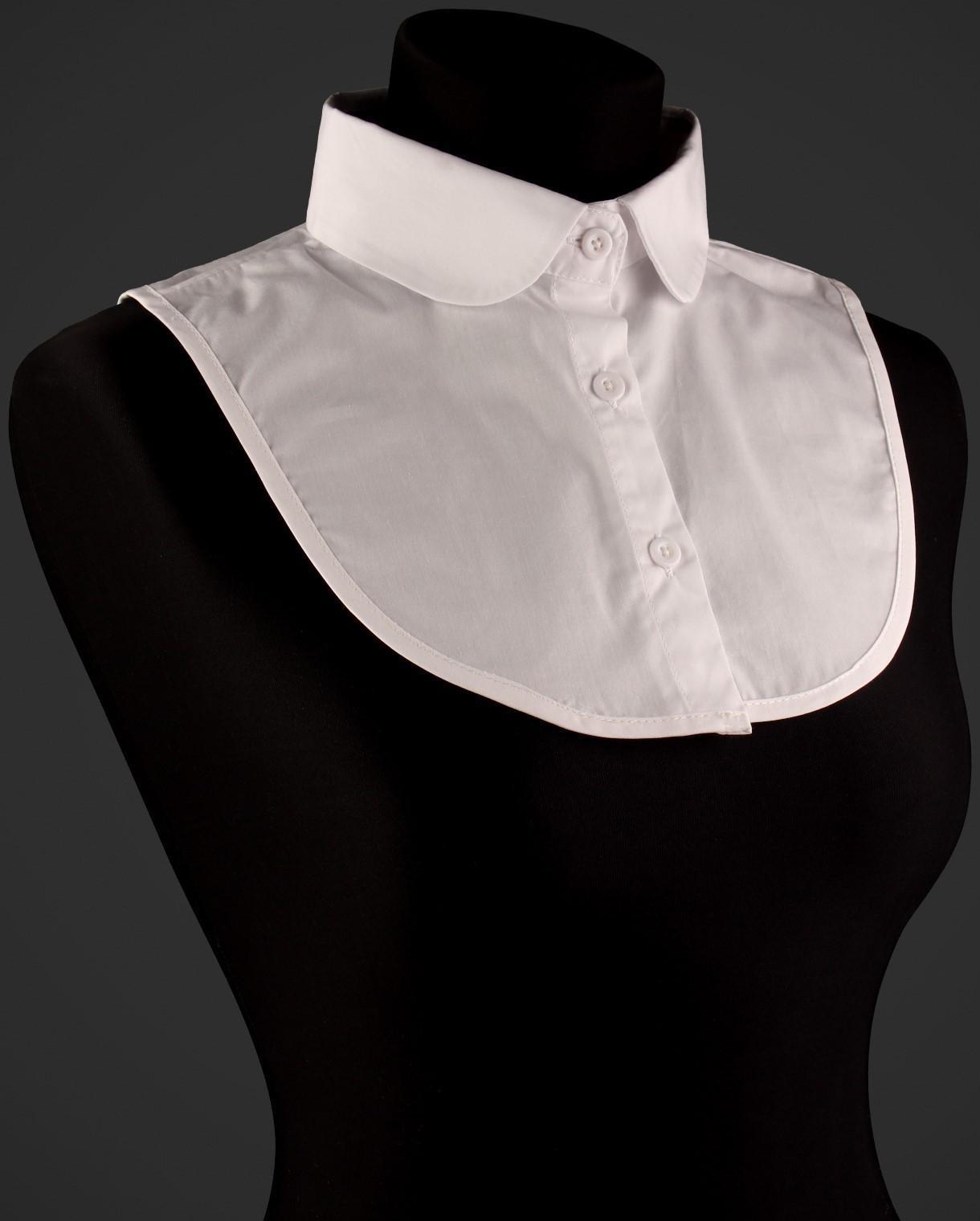 Воротник ложный, диаметр горловины = 43,5 см, 32,5 × 21 см, цвет белый