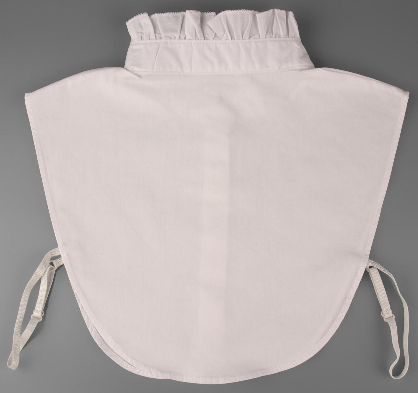 Воротник ложный стойка, ажурный, диаметр горловины = 44 см, 36,5 × 25 см, цвет белый