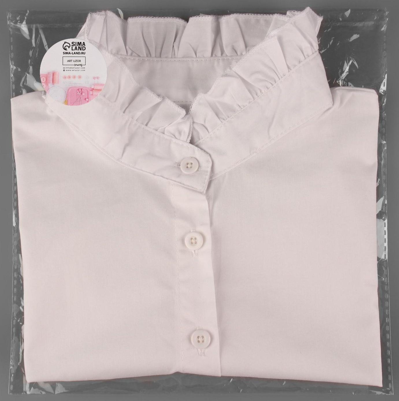 Воротник ложный стойка, ажурный, диаметр горловины = 44 см, 36,5 × 25 см, цвет белый