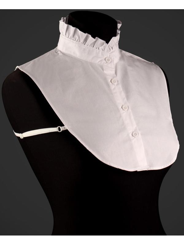 Воротник ложный стойка, ажурный, диаметр горловины = 44 см, 36,5 × 25 см, цвет белый