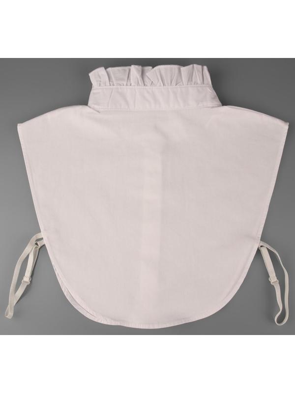 Воротник ложный стойка, ажурный, диаметр горловины = 44 см, 36,5 × 25 см, цвет белый