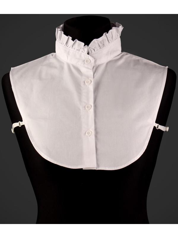 Воротник ложный стойка, ажурный, диаметр горловины = 44 см, 36,5 × 25 см, цвет белый