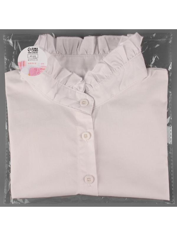 Воротник ложный стойка, ажурный, диаметр горловины = 44 см, 36,5 × 25 см, цвет белый