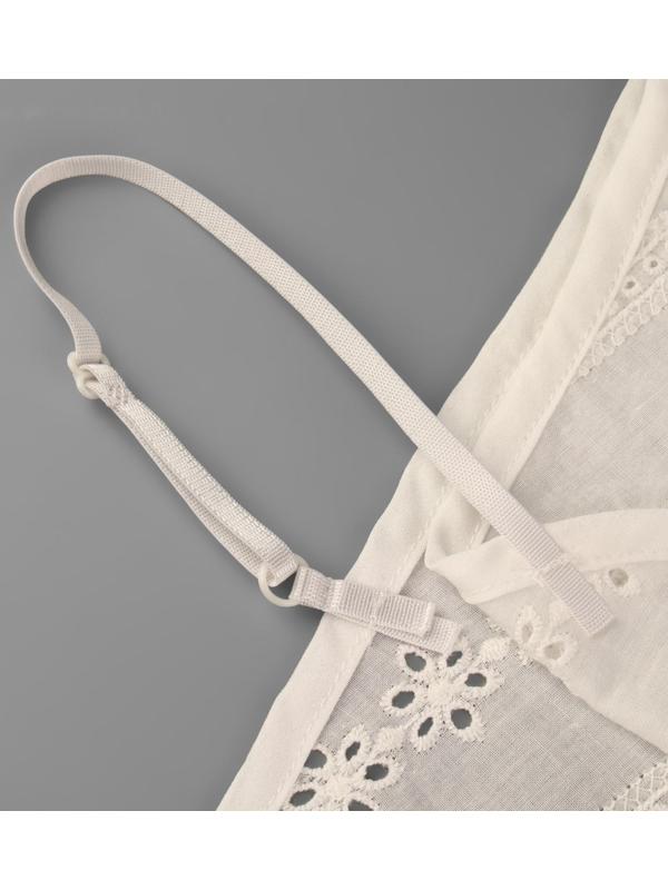 Воротник ложный стойка, ажурный, диаметр горловины = 46 см, 33 × 25,5 см, цвет айвори