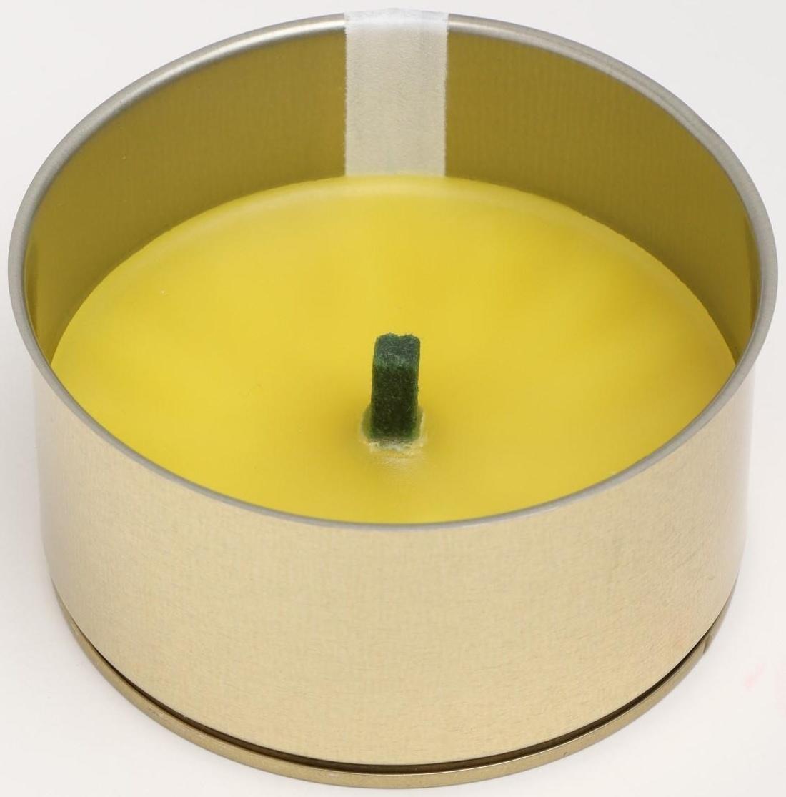 Свеча уличная антимоскитная ароматическая, 10х4,5 см, 120 г, 6 ч, цитронелла, желтый