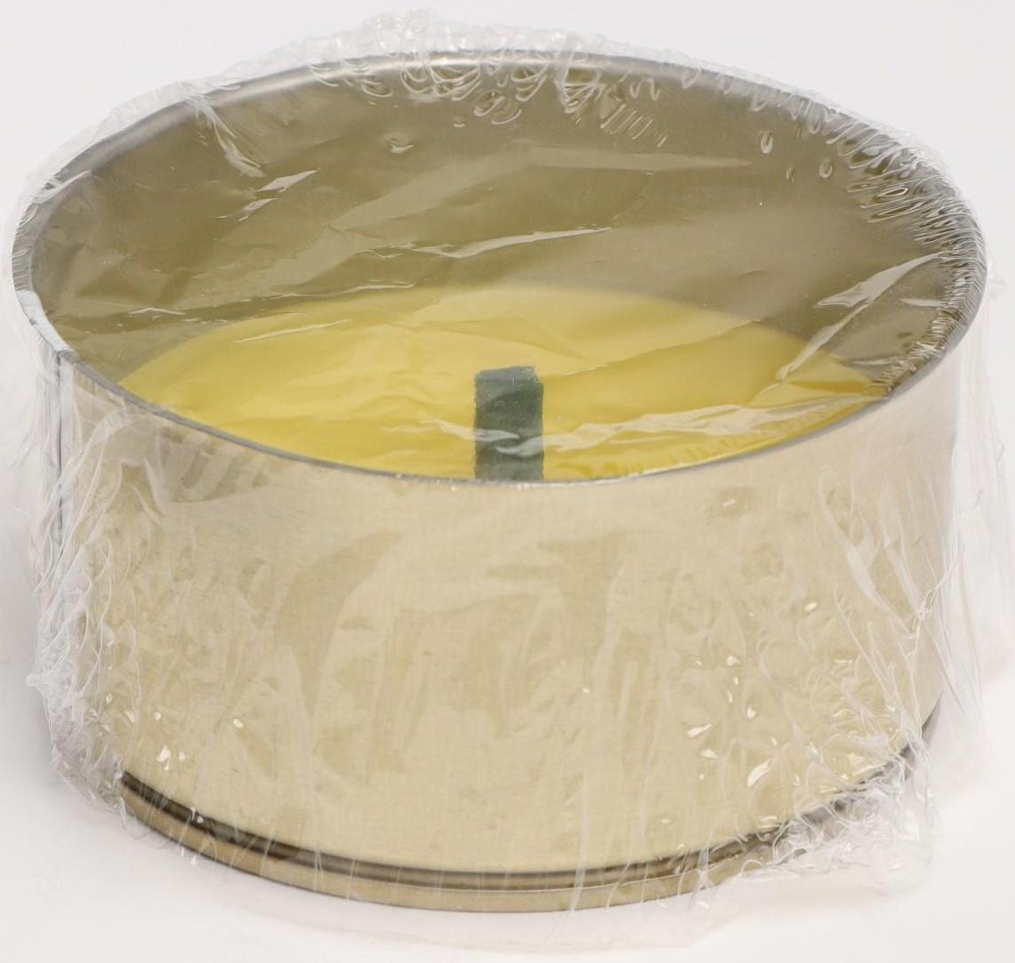 Свеча уличная антимоскитная ароматическая, 10х4,5 см, 120 г, 6 ч, цитронелла, желтый