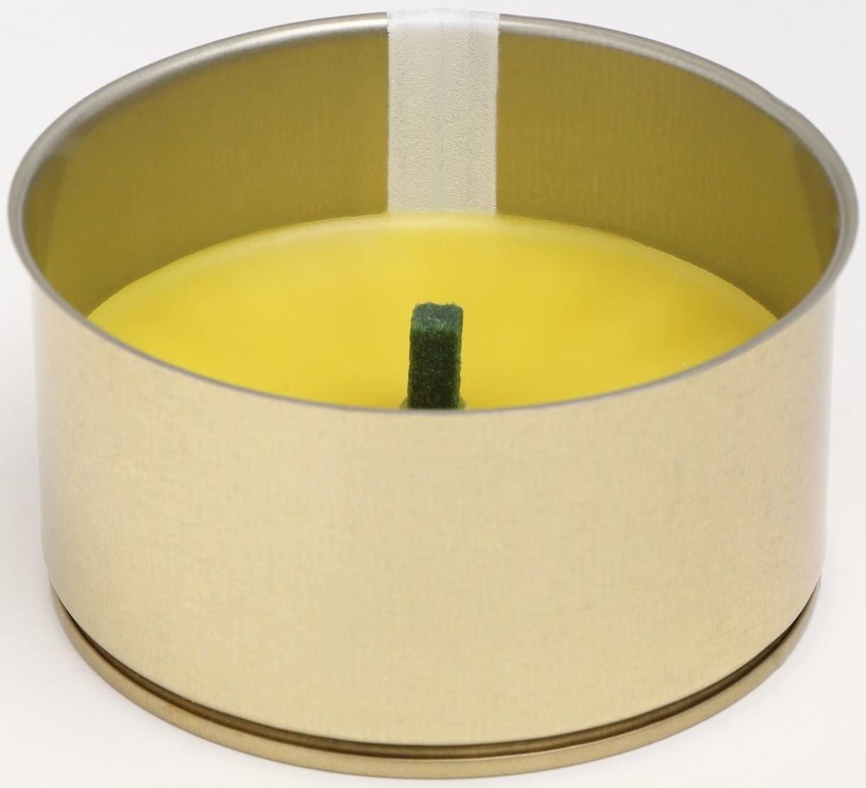 Свеча уличная антимоскитная ароматическая, 10х4,5 см, 120 г, 6 ч, цитронелла, желтый