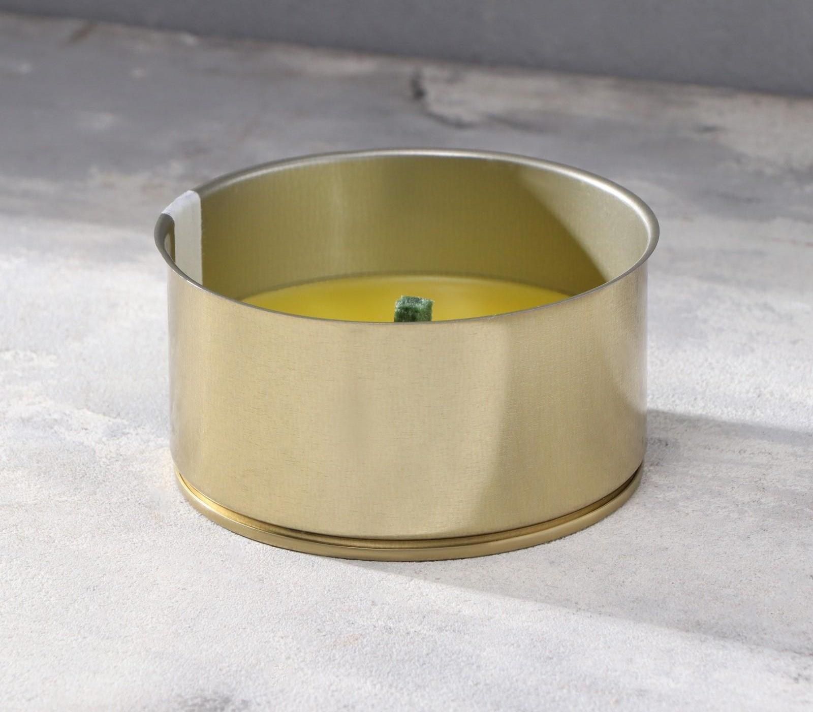 Свеча уличная антимоскитная ароматическая, 10х4,5 см, 120 г, 6 ч, цитронелла, желтый