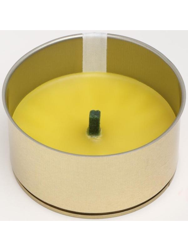 Свеча уличная антимоскитная ароматическая, 10х4,5 см, 120 г, 6 ч, цитронелла, желтый