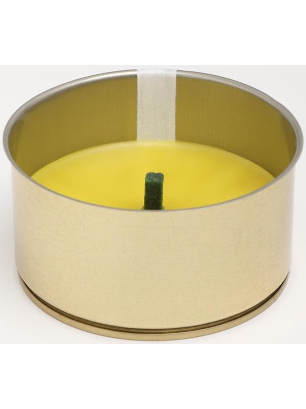 Свеча уличная антимоскитная ароматическая, 10х4,5 см, 120 г, 6 ч, цитронелла, желтый