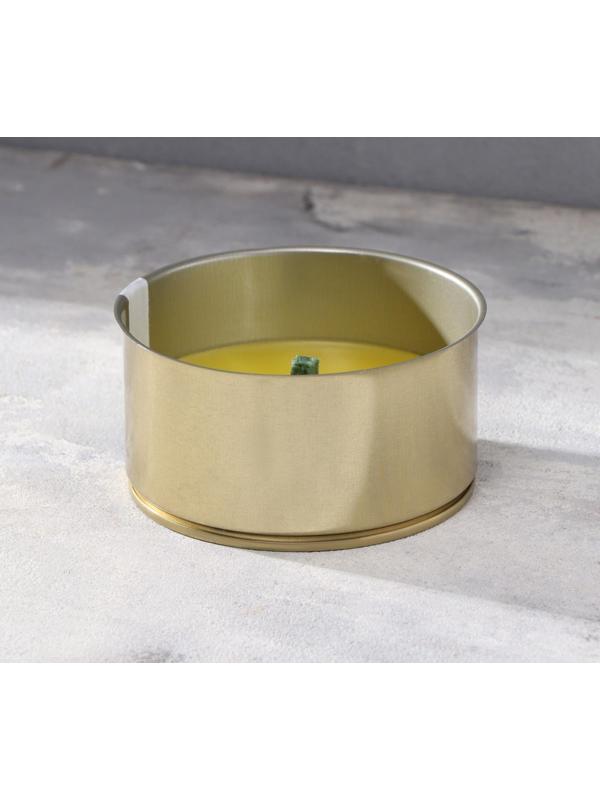 Свеча уличная антимоскитная ароматическая, 10х4,5 см, 120 г, 6 ч, цитронелла, желтый