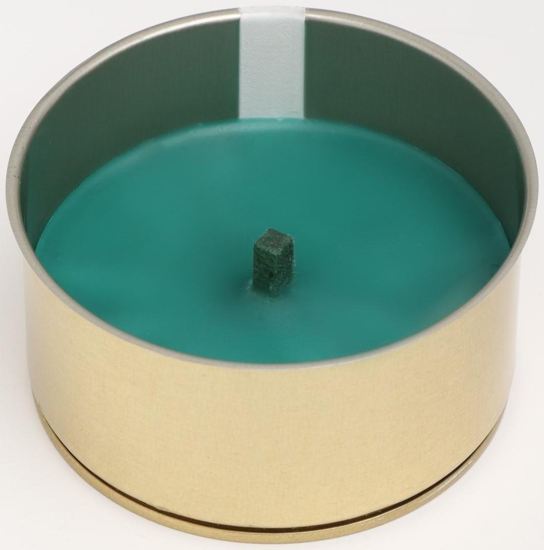 Свеча уличная антимоскитная ароматическая, 10х4,5 см, 120 г, 6 ч,  хвоя, зеленый