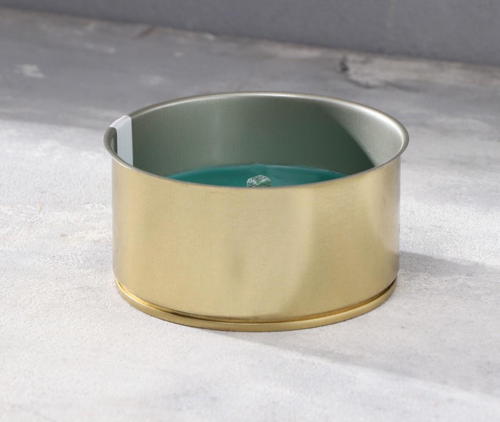 Свеча уличная антимоскитная ароматическая, 10х4,5 см, 120 г, 6 ч,  хвоя, зеленый