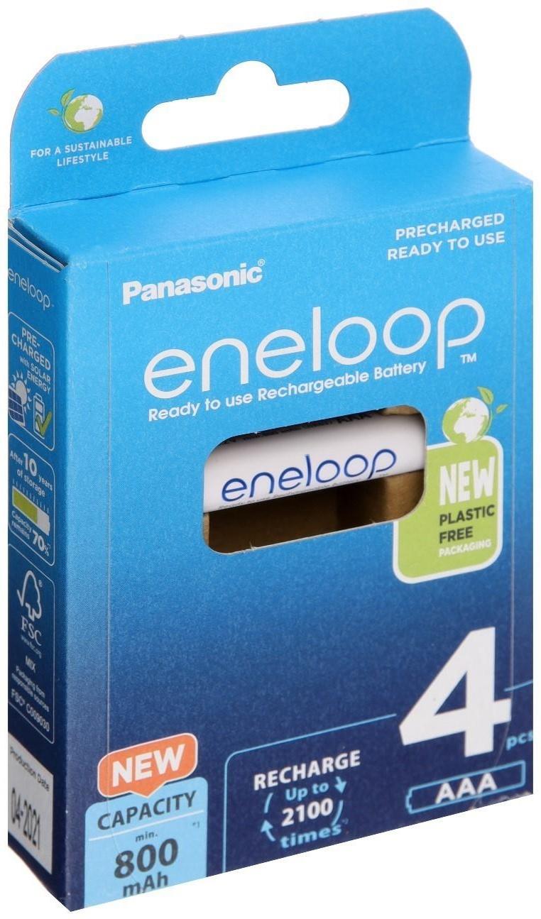 Аккумулятор Panasonic, Ni-Mh, AAA, HR03-4BL, 800 мАч, блистер, 4 шт.