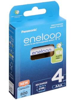 Аккумулятор Panasonic, Ni-Mh, AAA, HR03-4BL, 800 мАч, блистер, 4 шт.