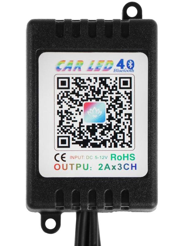 Подсветка салона, 12 диодов, USB, управление с приложения, 4 шт