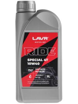 Моторное масло LAVR MOTO RIDE SPECIAL 4Т 10W40 SN, 1 л Ln7747