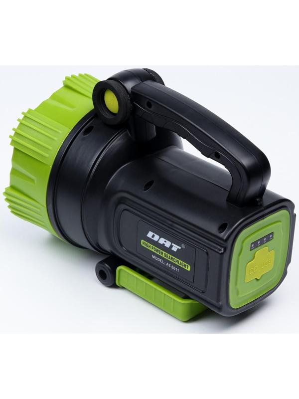 Фонарь прожекторный аккумуляторный, 20+10 Вт, 9000 мАч, Т6+LED, 6 режимов, USB