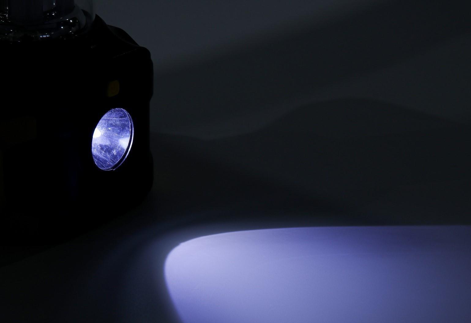 Фонарь кемпинговый аккумуляторный, 20+10 Вт, LED, индикатор заряда, USB, солнечная батарея