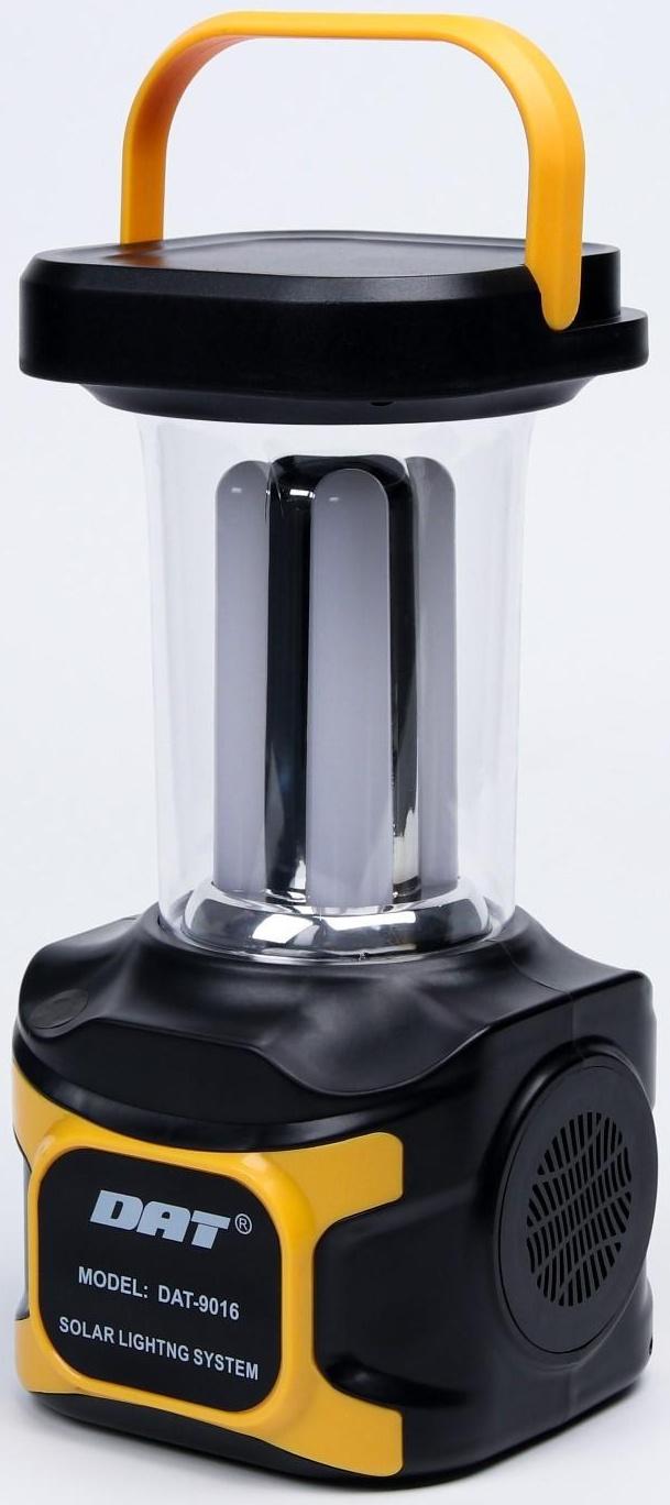 Фонарь кемпинговый аккумуляторный, 20+10 Вт, LED, индикатор заряда, USB, солнечная батарея