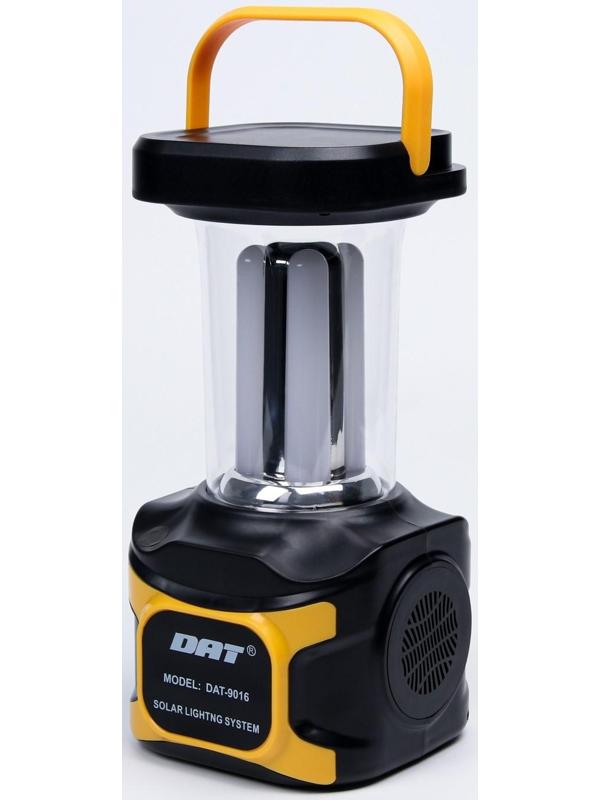 Фонарь кемпинговый аккумуляторный, 20+10 Вт, LED, индикатор заряда, USB, солнечная батарея