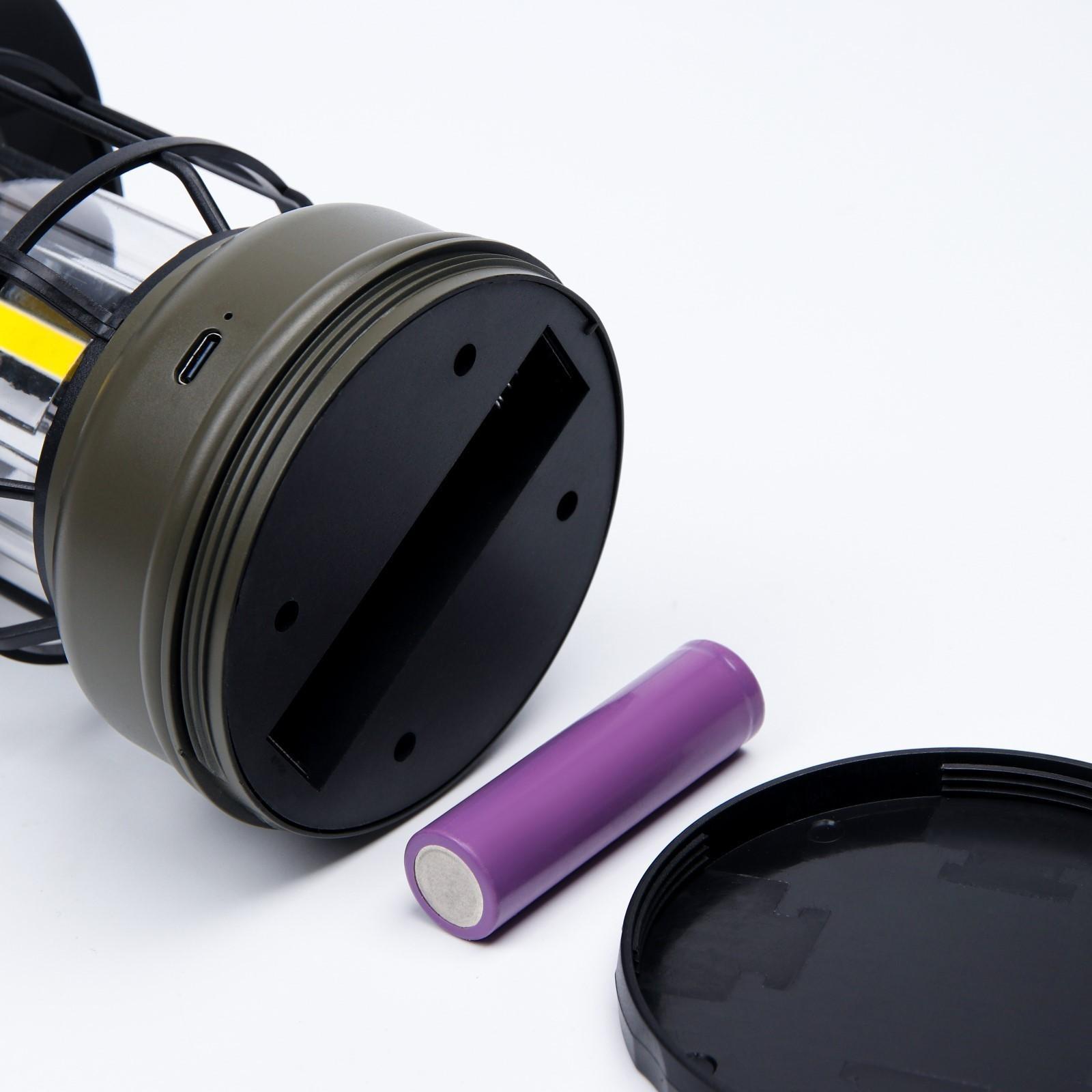 Фонарь кемпинговый аккумуляторный, 10 Вт, 800 мАч, регулировка яркости