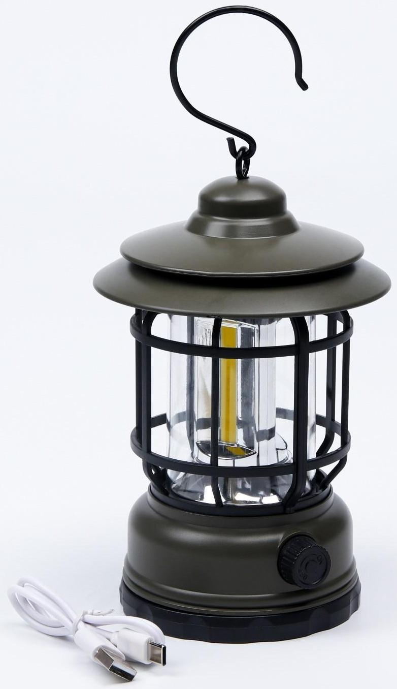 Фонарь кемпинговый аккумуляторный, 10 Вт, 800 мАч, регулировка яркости