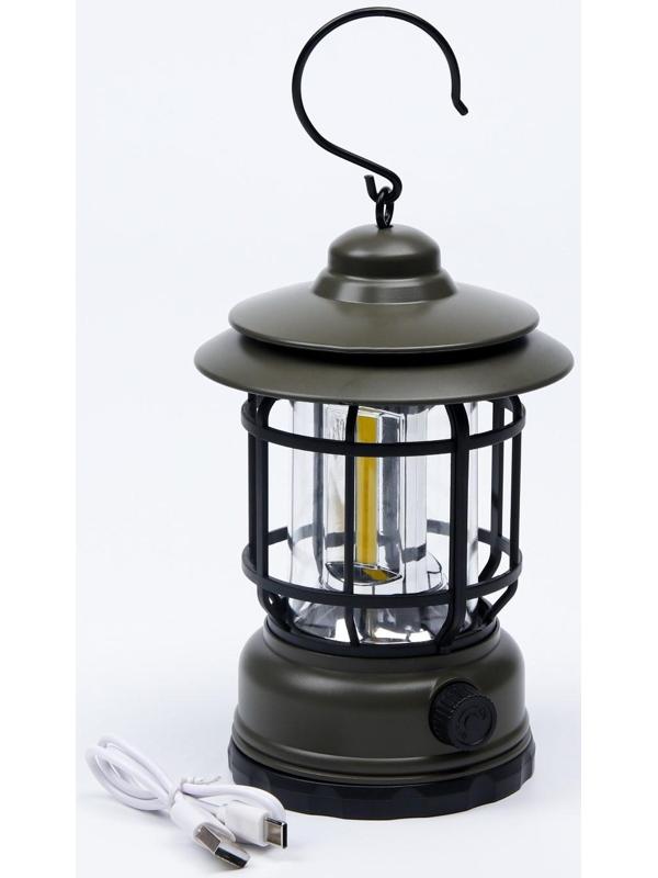 Фонарь кемпинговый аккумуляторный, 10 Вт, 800 мАч, регулировка яркости