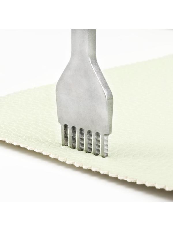 Набор строчных ромбовидных пробойников для кожи, шаг = 4 мм, 4 шт, цвет никель