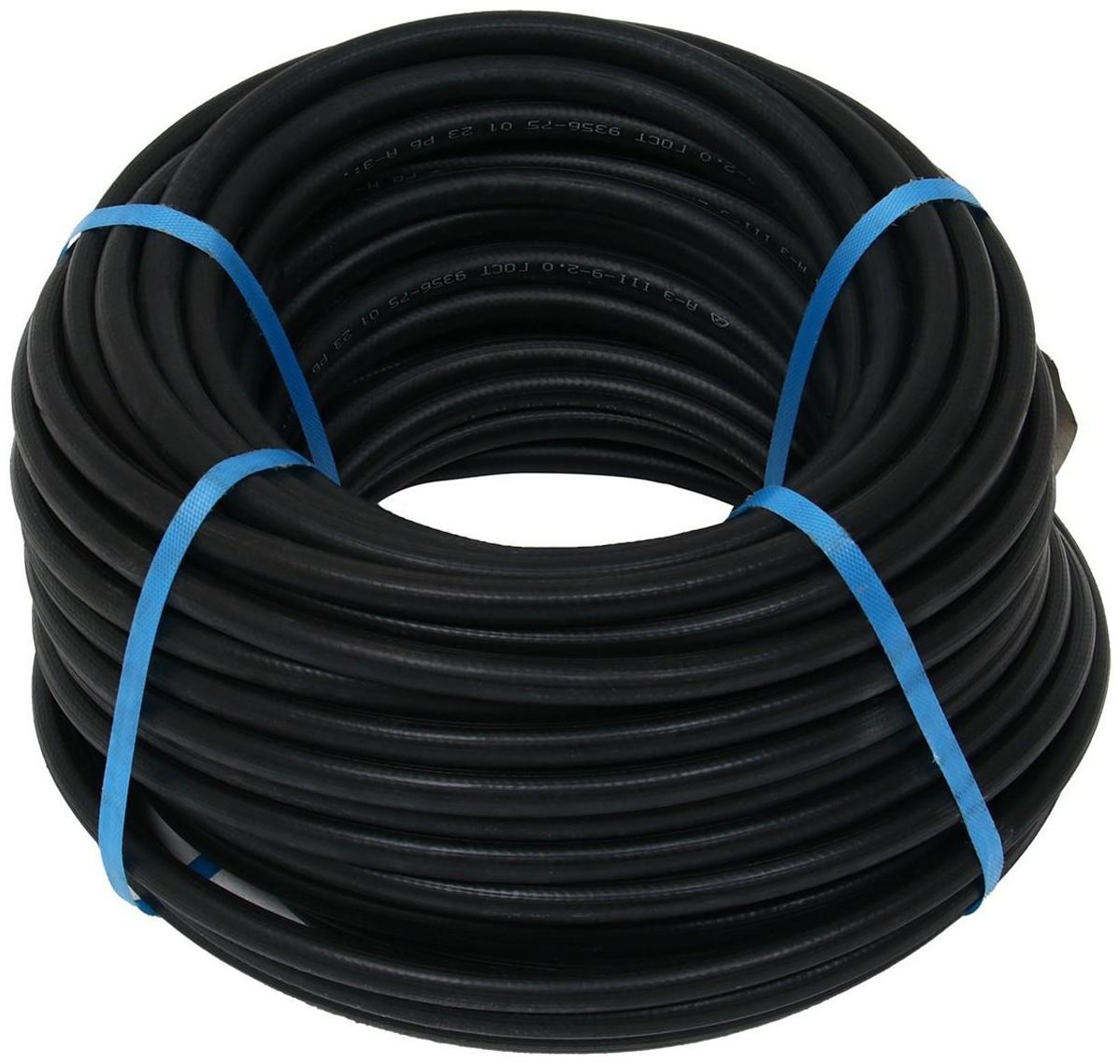 Шланг резиновый, d = 9 мм, L = 50 м, кислородный, чёрный