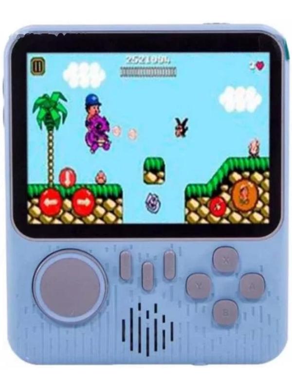 Игровая приставка PGP AIO Junior FC32a Slim, AV кабель, 8 бит, 500 игр, голубая