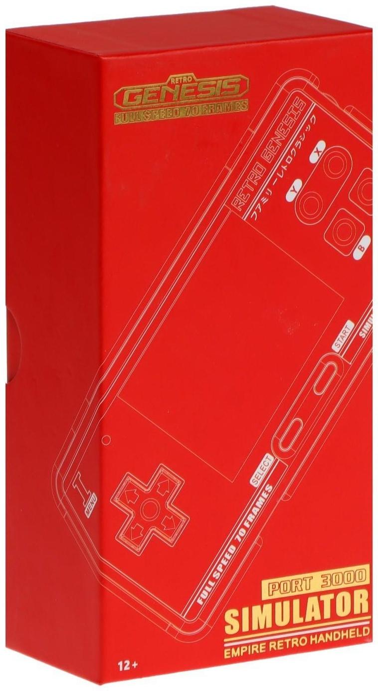 Игровая приставка Retro Genesis Port 3000, AV кабель, 400 игр, 1800 мАч, черно-красная