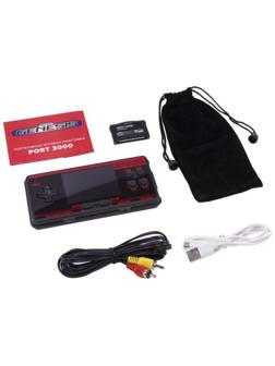 Игровая приставка Retro Genesis Port 3000, AV кабель, 400 игр, 1800 мАч, черно-красная