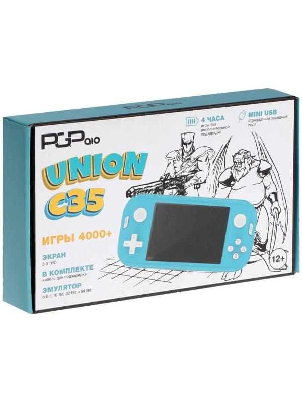 Игровая приставка PGP AIO Union C35b, Mini USB кабель, 64 бит, 4000 игр, синяя
