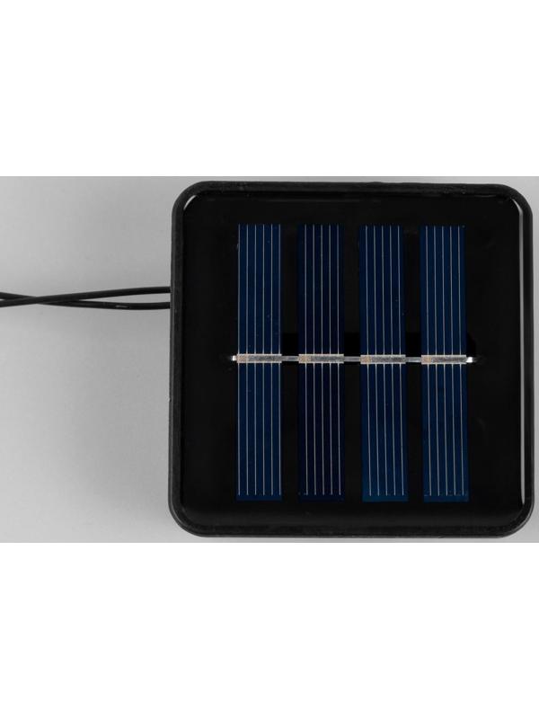 Гирлянда «Нить» 2.7 м с насадками «Белые шары», IP44, тёмная нить, 10 LED, свечение белое, 8 режимов, солнечная батарея