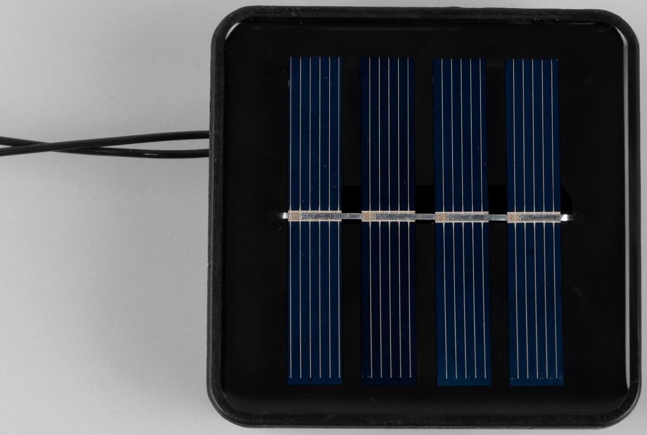 Гирлянда «Нить» 2.7 м с насадками «Лампы», IP44, тёмная нить, 10 LED, свечение тёплое белое, 8 режимов, солнечная батарея