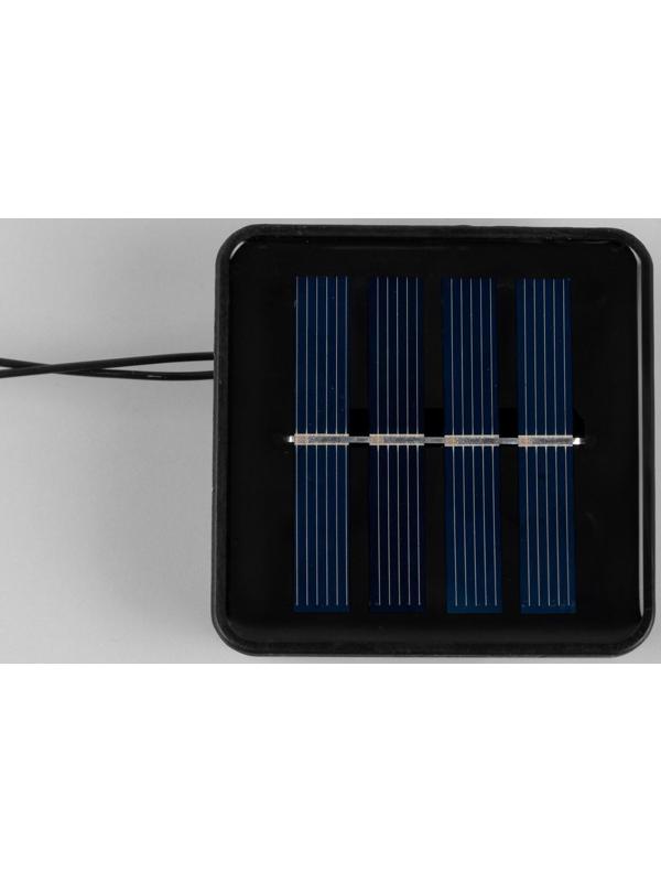 Гирлянда «Нить» 2.7 м с насадками «Лампы», IP44, тёмная нить, 10 LED, свечение тёплое белое, 8 режимов, солнечная батарея