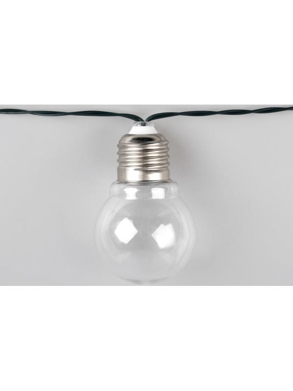 Гирлянда «Нить» 2.7 м с насадками «Лампы», IP44, тёмная нить, 10 LED, свечение тёплое белое, 8 режимов, солнечная батарея