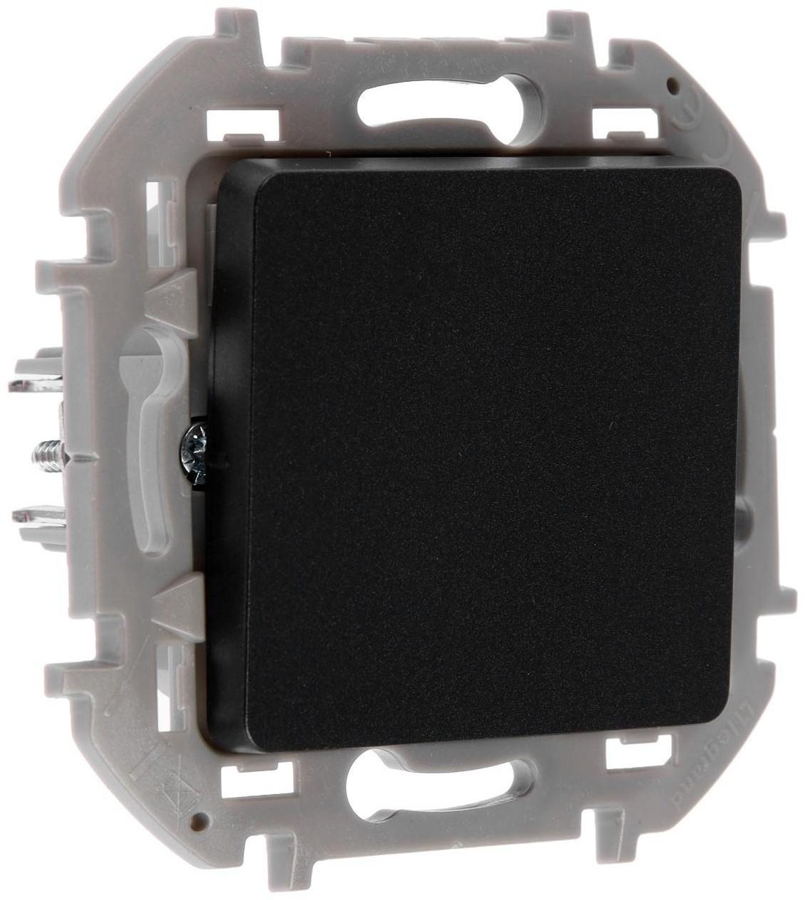 Переключатель Legrand INSPIRIA, промежуточный, винт.клеммы, 10 AX, 250 В, Антрацит