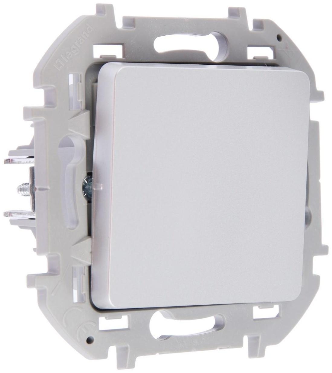 Переключатель Legrand INSPIRIA, промежуточный, винт.клеммы, 10 AX, 250 В, Алюминий